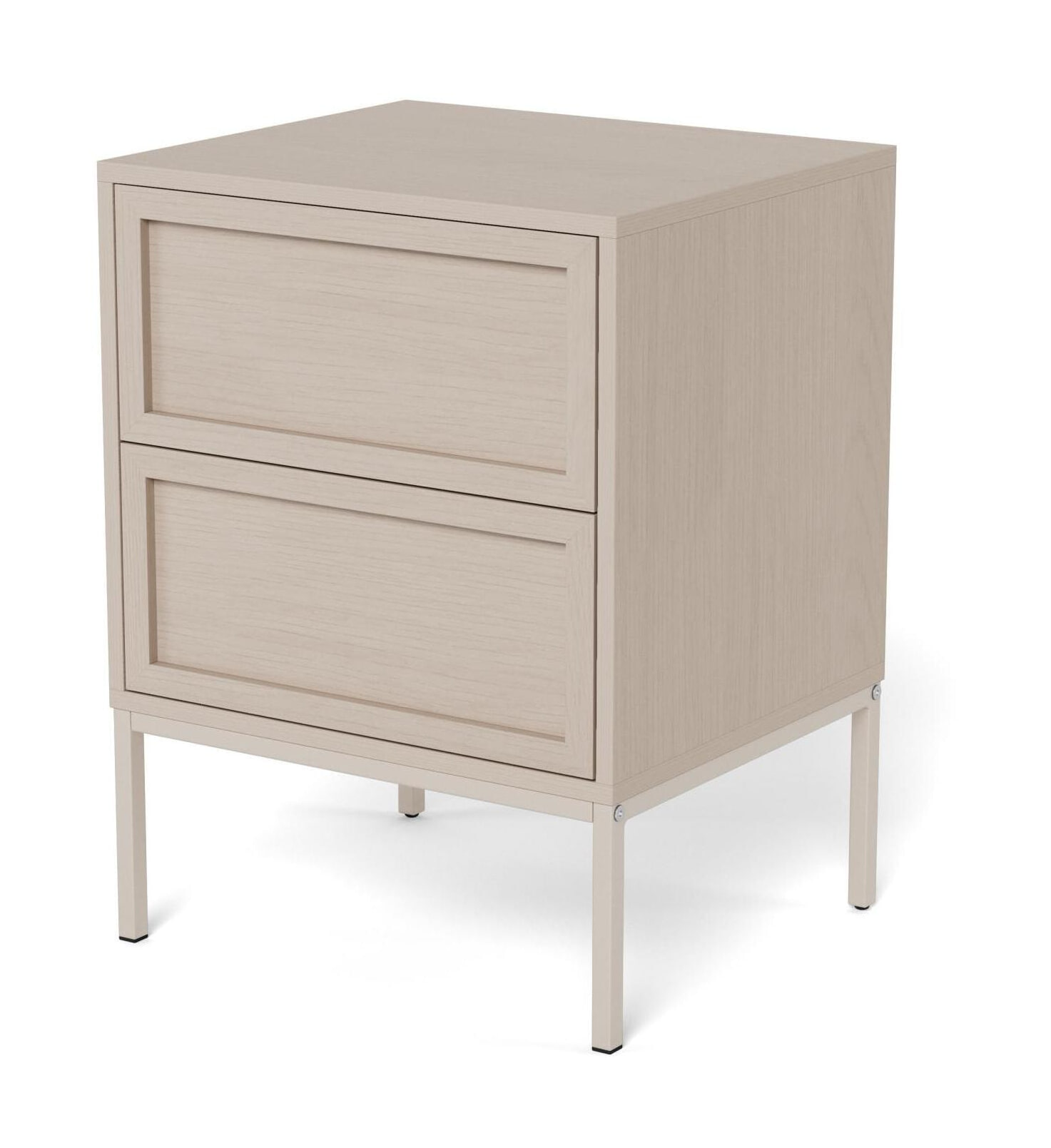 Bendt Nachtkastje 'Nakea' Eikenlook, Met 2 laden, kleur Grijs