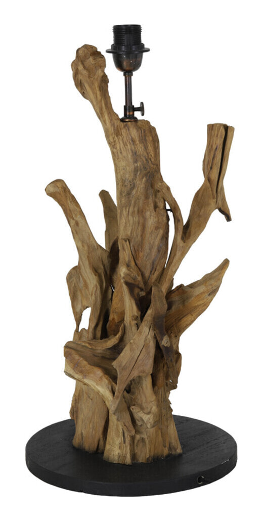 Light & Living Lampvoet Arbanasi Hout, 63cm - Naturel (excl. kap) - Rond