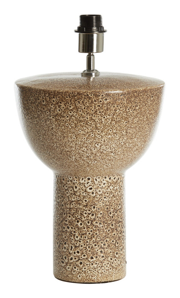 Light & Living Lampvoet Yasur Keramiek, 35cm - Crème (excl. kap) - Rond