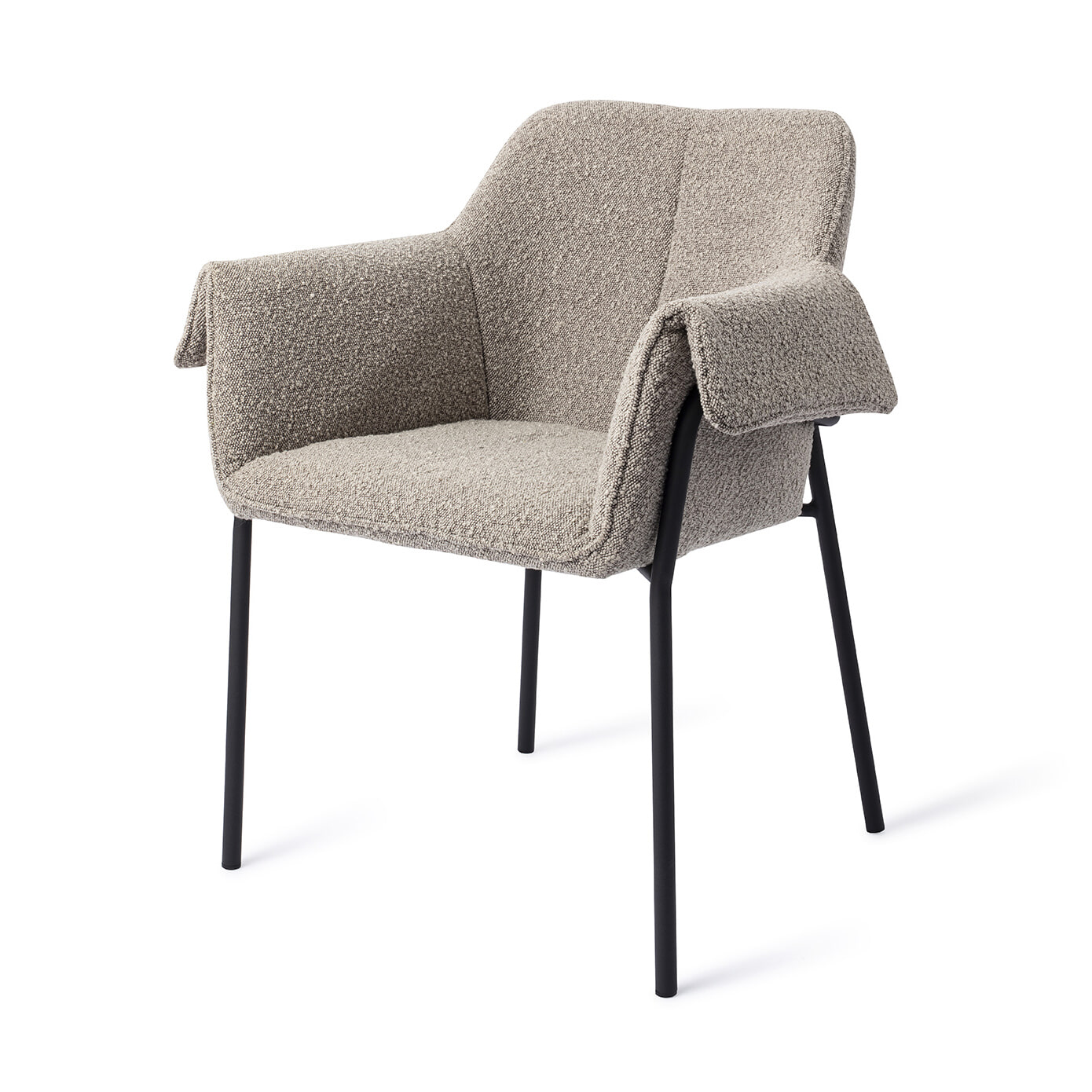 Jesper Home Eetkamerstoel 'Yoshimi' Bouclé, kleur Grey