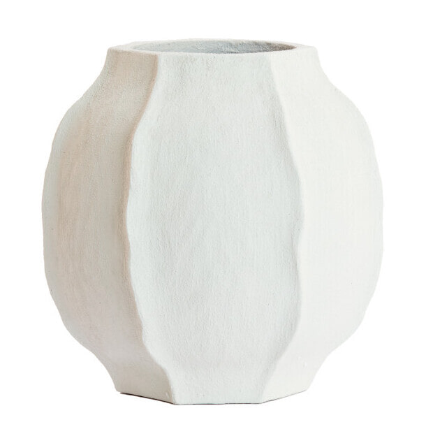 Light & Living Vaas Saphira 40cm - Mat Wit - Rond