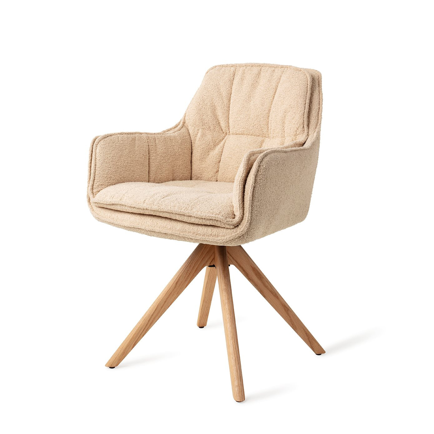 Jesper Home Eetkamerstoel 'Akune' Revolve Oak Natural, kleur Frou Frou