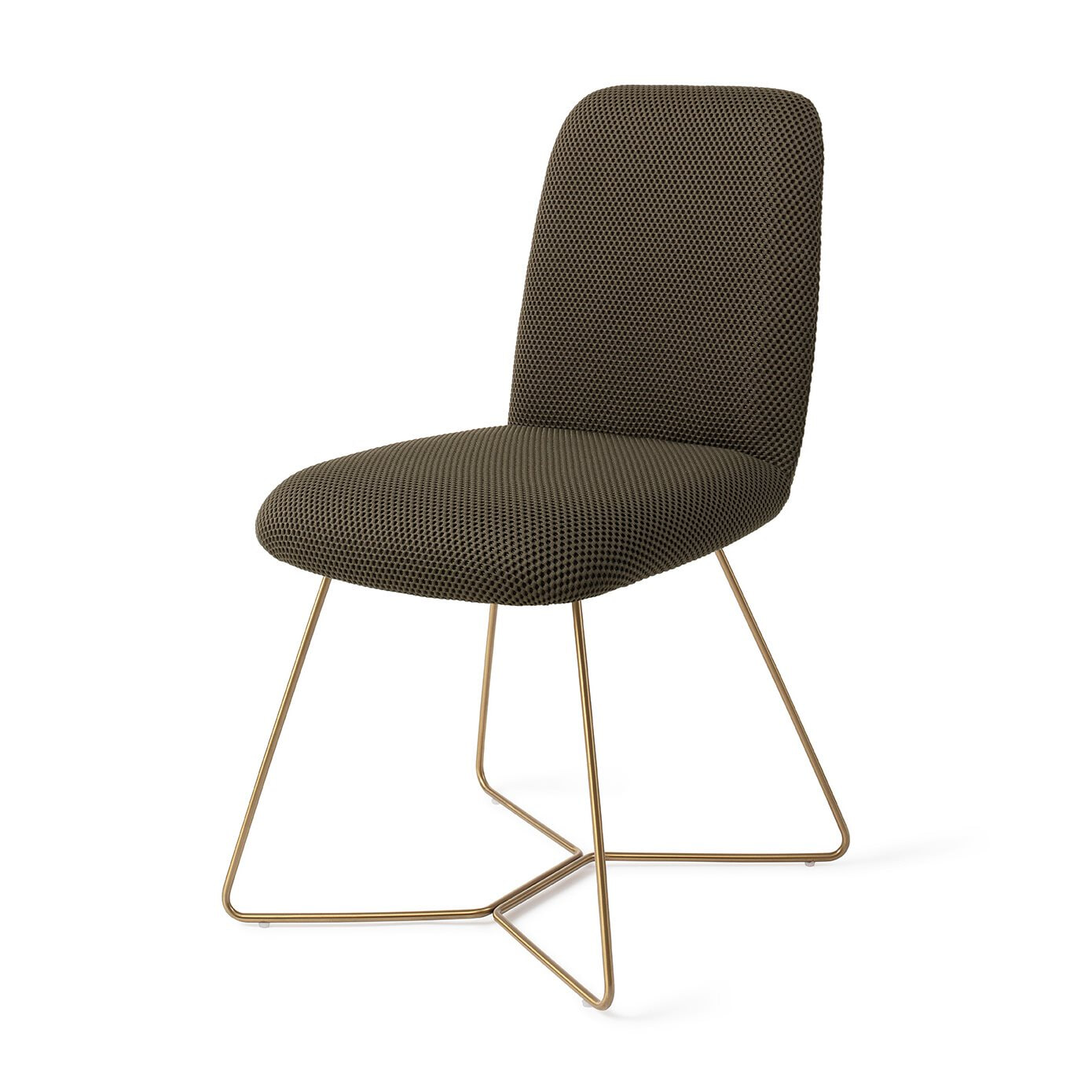 Jesper Home Eetkamerstoel 'Taiwa' Beehive Gold, kleur Jungle Jewel