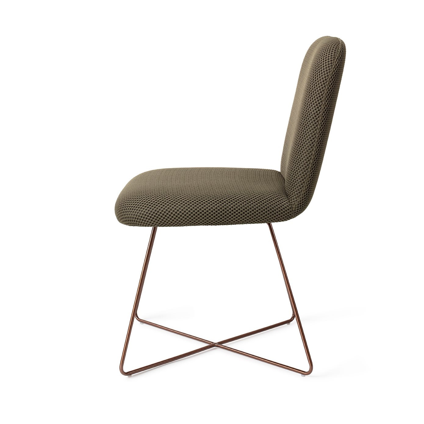 Jesper Home Eetkamerstoel 'Taiwa' Cross Rose, kleur Jungle Jewel
