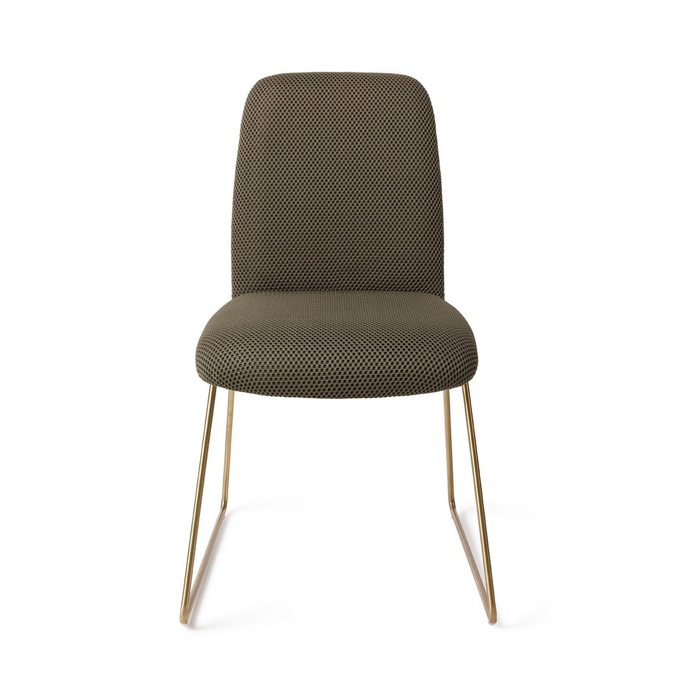 Jesper Home Eetkamerstoel 'Taiwa' Slide Gold, kleur Jungle Jewel