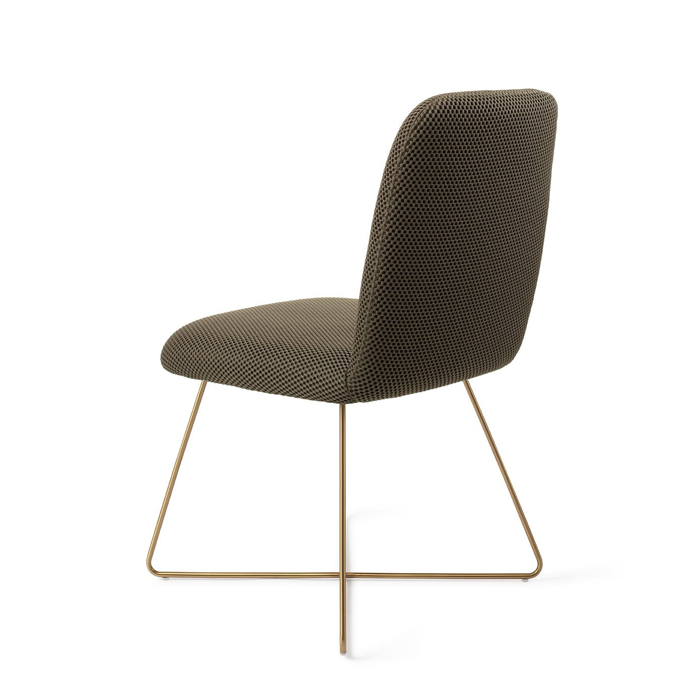 Jesper Home Eetkamerstoel 'Taiwa' Cross Gold, kleur Jungle Jewel