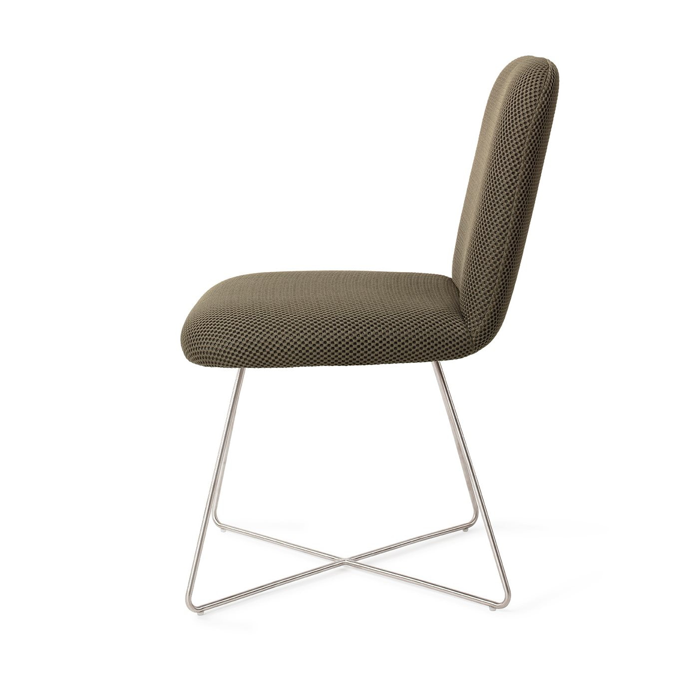 Jesper Home Eetkamerstoel 'Taiwa' Cross Steel, kleur Jungle Jewel