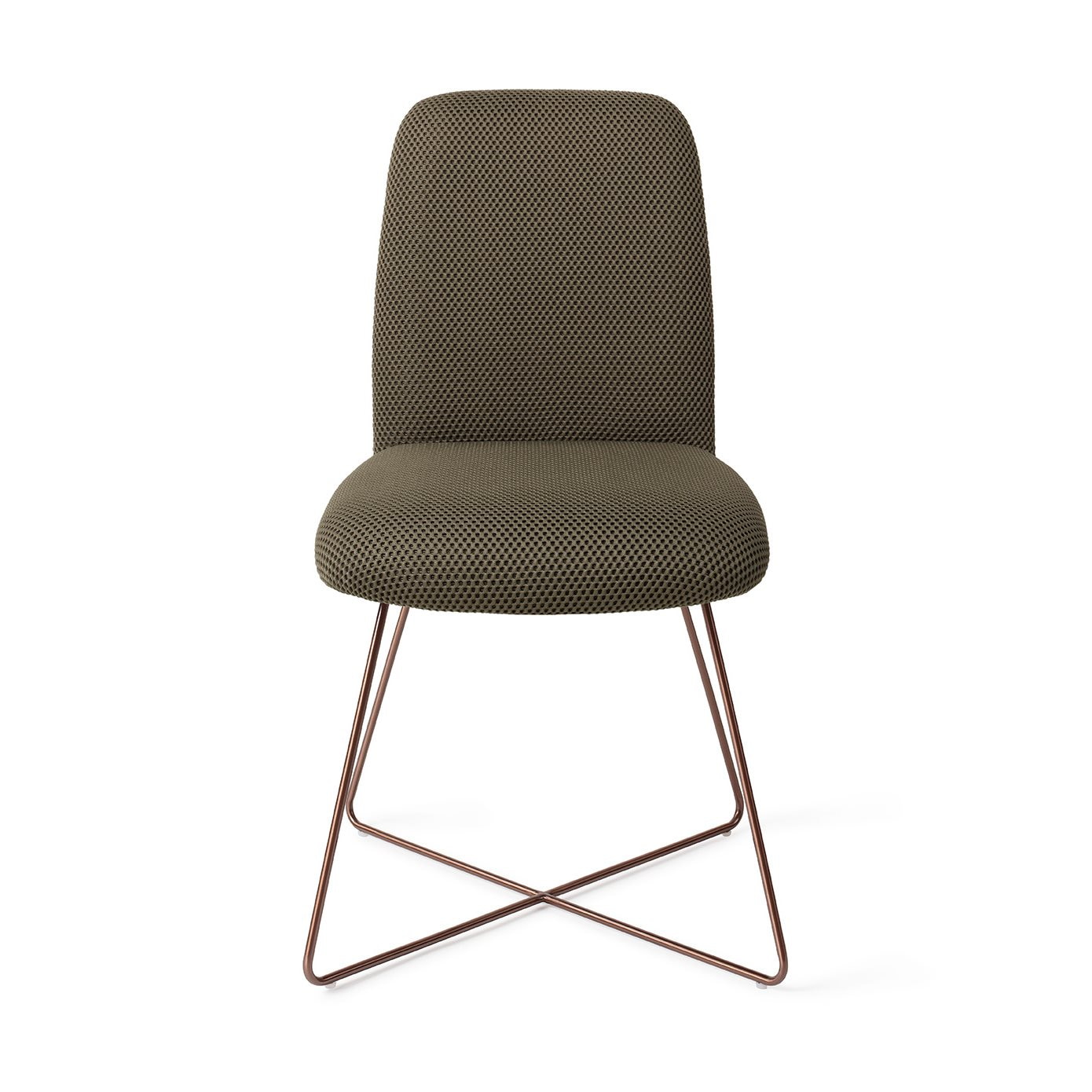 Jesper Home Eetkamerstoel 'Taiwa' Cross Rose, kleur Jungle Jewel