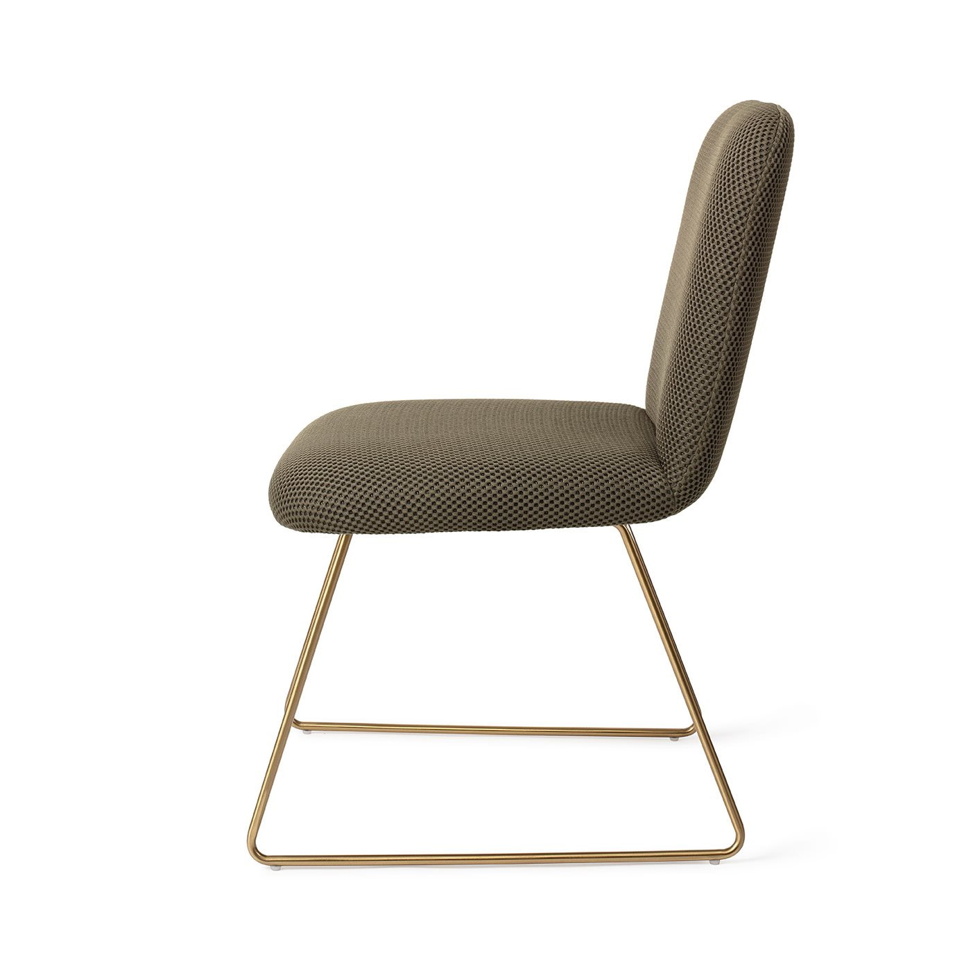 Jesper Home Eetkamerstoel 'Taiwa' Slide Gold, kleur Jungle Jewel