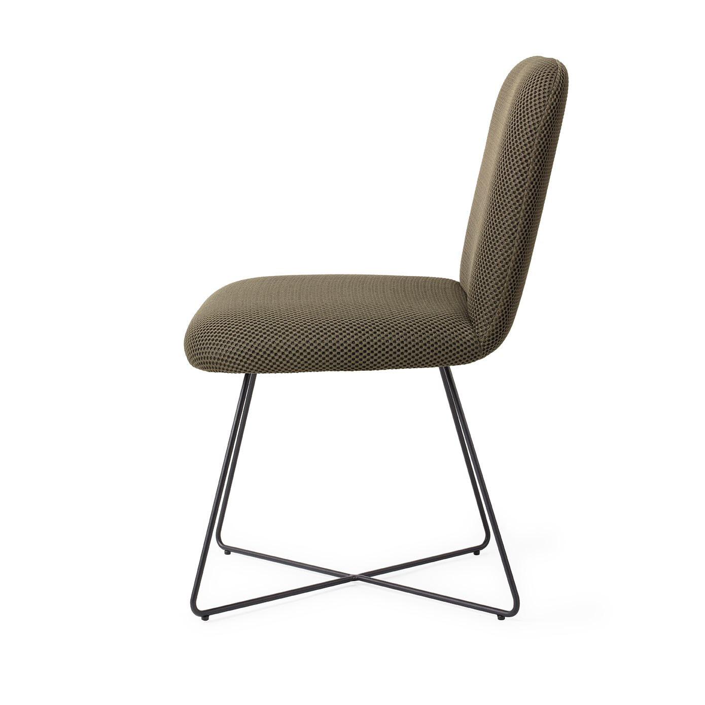 Jesper Home Eetkamerstoel 'Taiwa' Cross Black, kleur Jungle Jewel