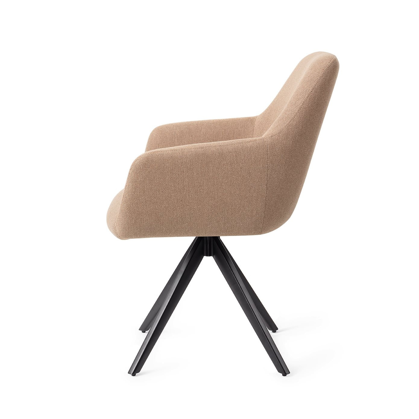 Jesper Home Eetkamerstoel 'Hiroo' Draaibaar, Turn Black, kleur Whisper Wheat