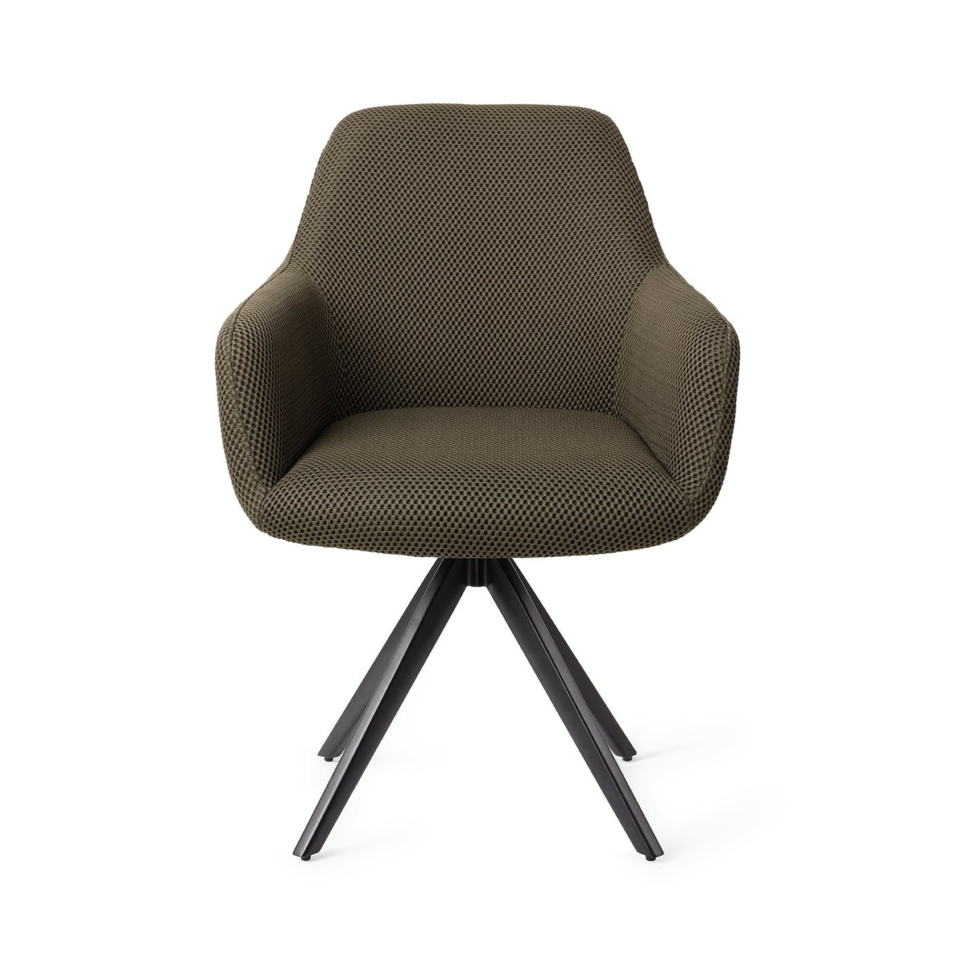 Jesper Home Eetkamerstoel 'Hiroo' Draaibaar, Turn Black, kleur Jungle Jewel