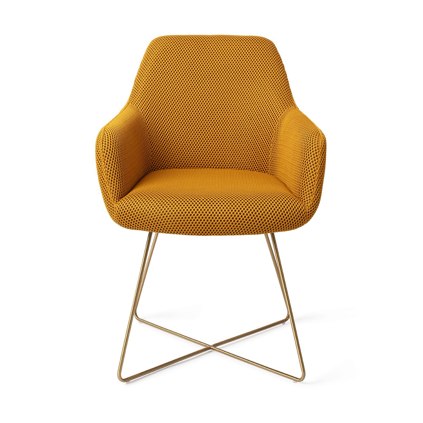 Jesper Home Eetkamerstoel 'Hiroo' Cross Gold, kleur Groovy Garam