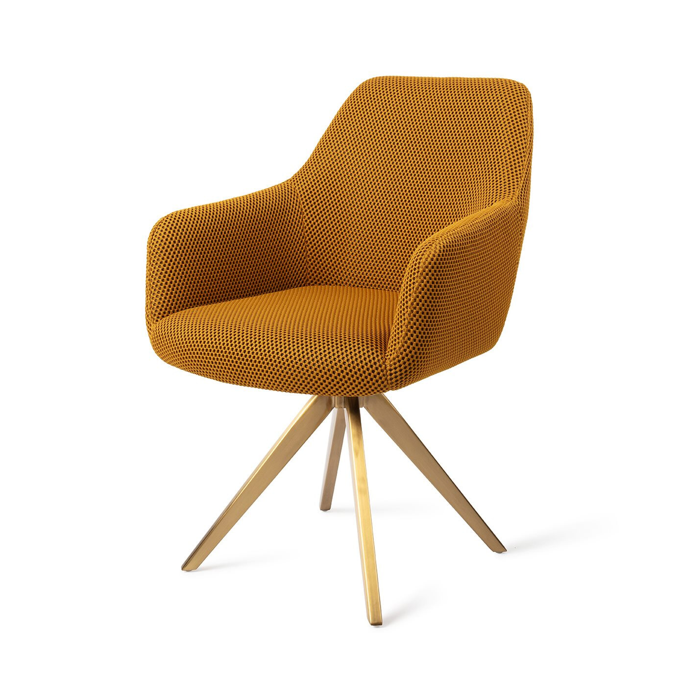 Jesper Home Eetkamerstoel 'Hiroo' Draaibaar, Turn Gold, kleur Groovy Garam
