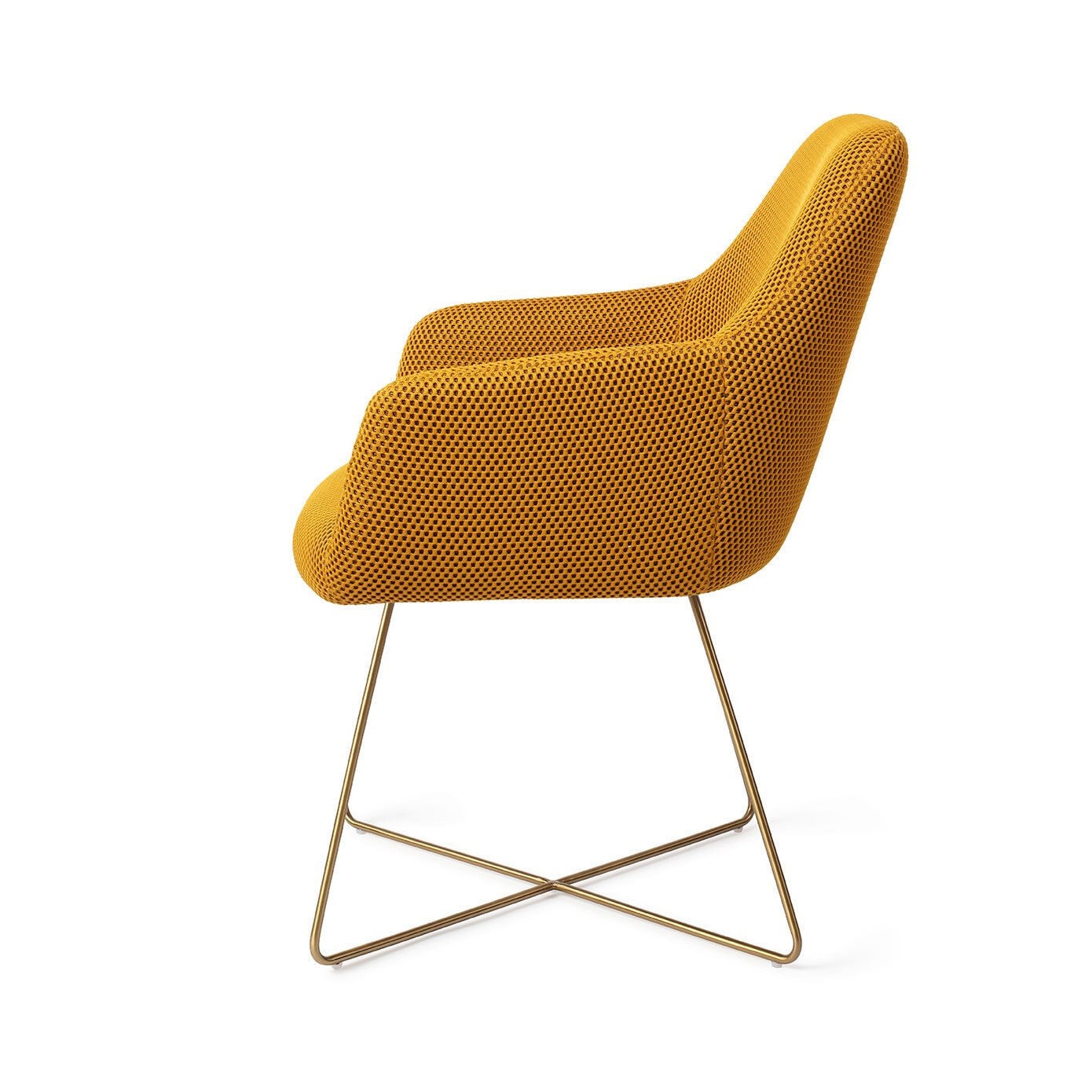Jesper Home Eetkamerstoel 'Hiroo' Cross Gold, kleur Groovy Garam