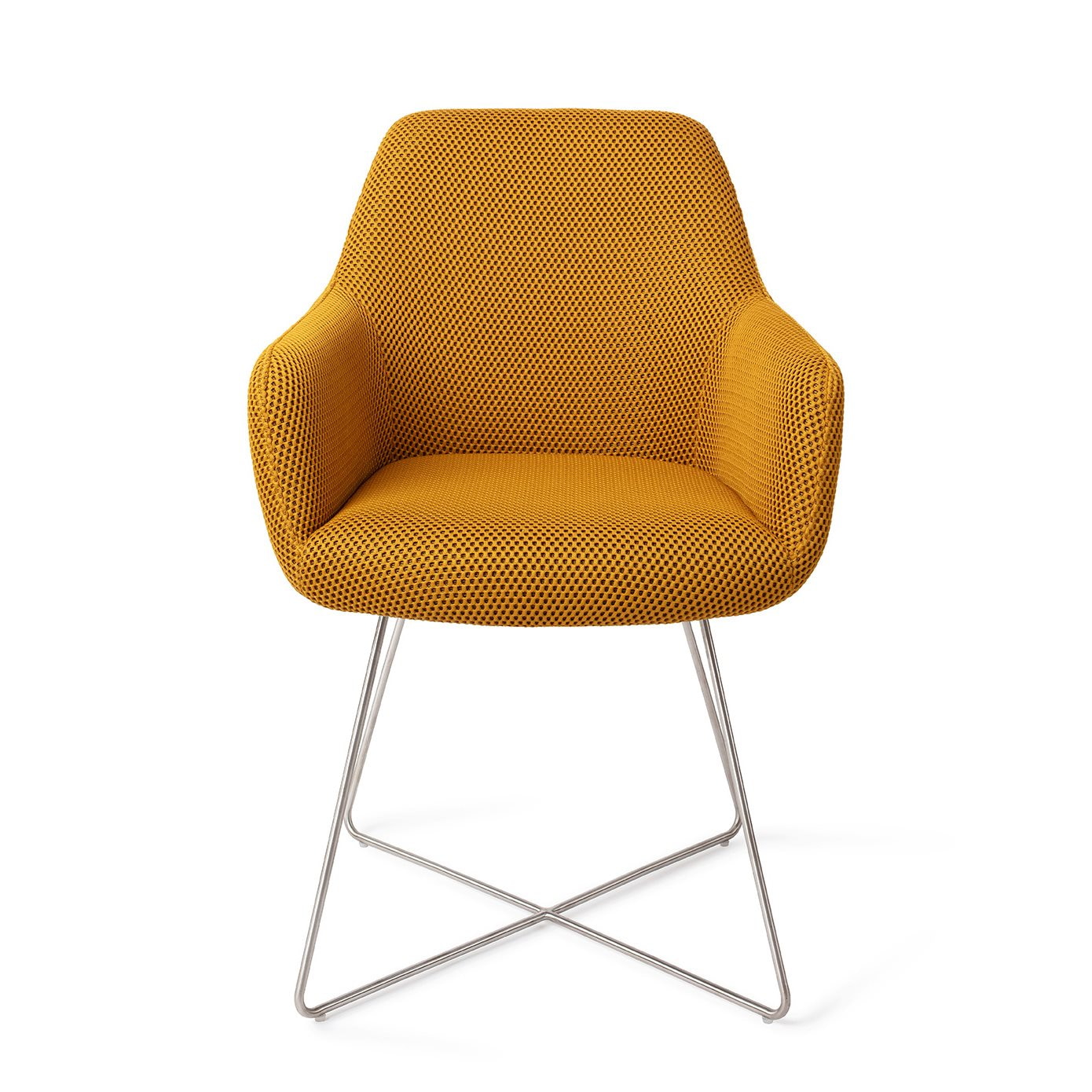 Jesper Home Eetkamerstoel 'Hiroo' Cross Steel, kleur Groovy Garam