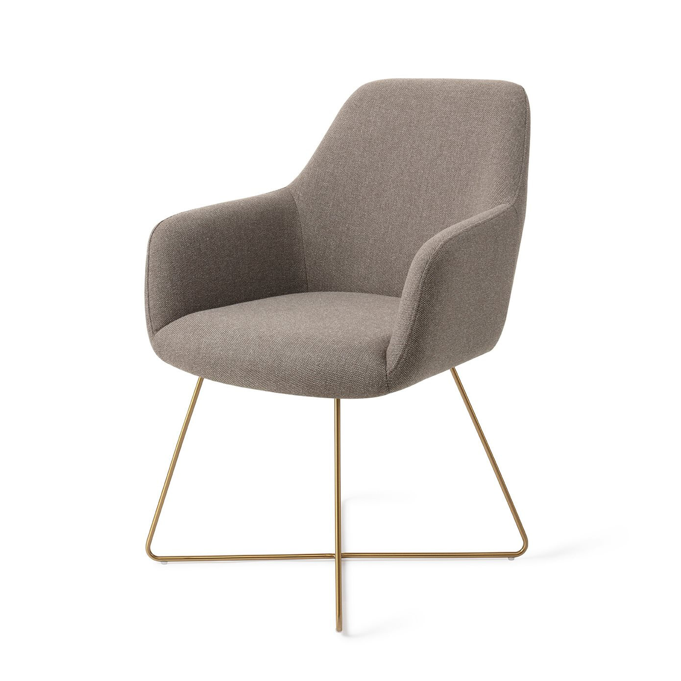 Jesper Home Eetkamerstoel 'Hiroo' Cross Gold, kleur Foggy Fusion