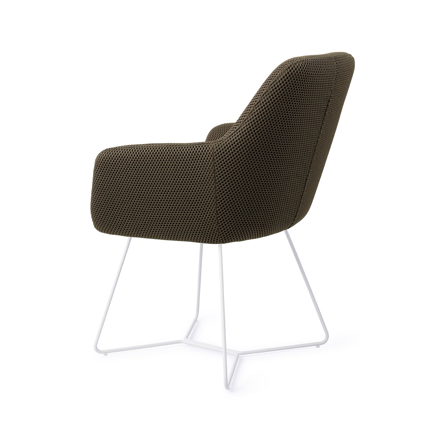 Jesper Home Eetkamerstoel 'Hiroo' Beehive White, kleur Jungle Jewel