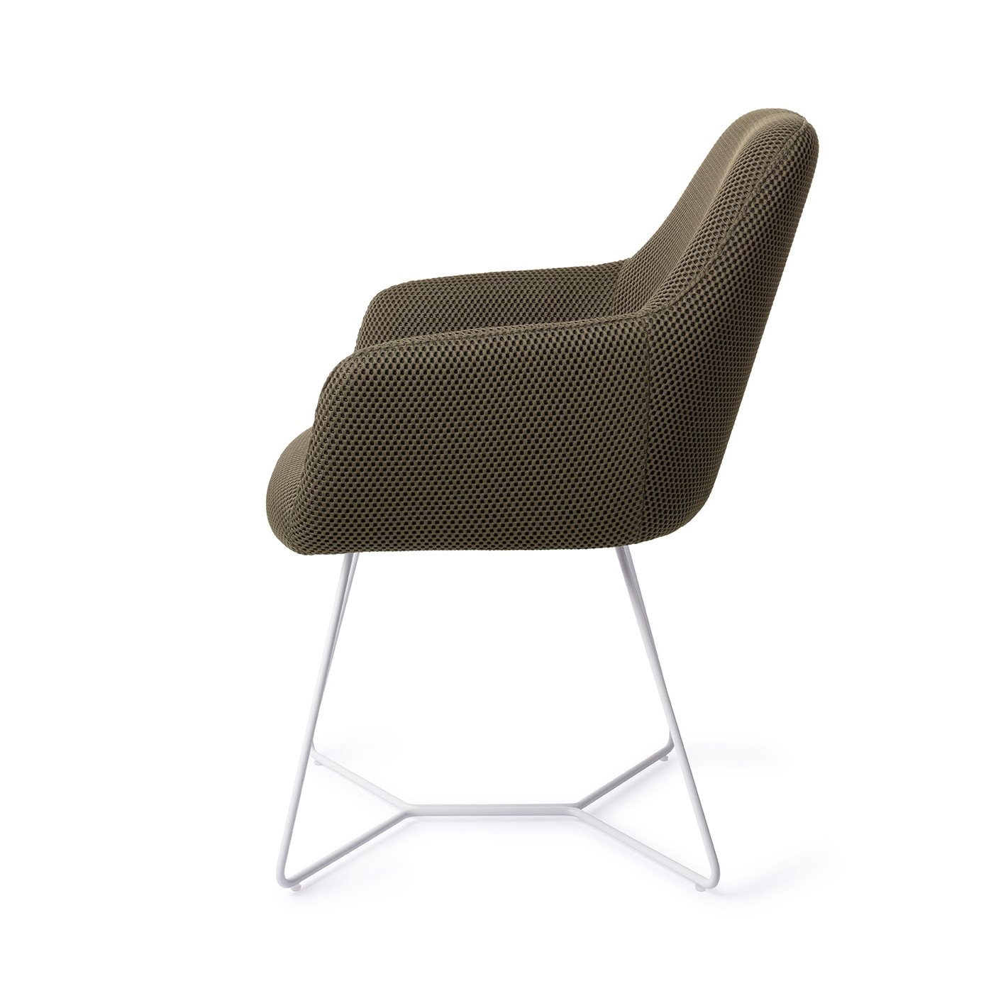 Jesper Home Eetkamerstoel 'Hiroo' Beehive White, kleur Jungle Jewel