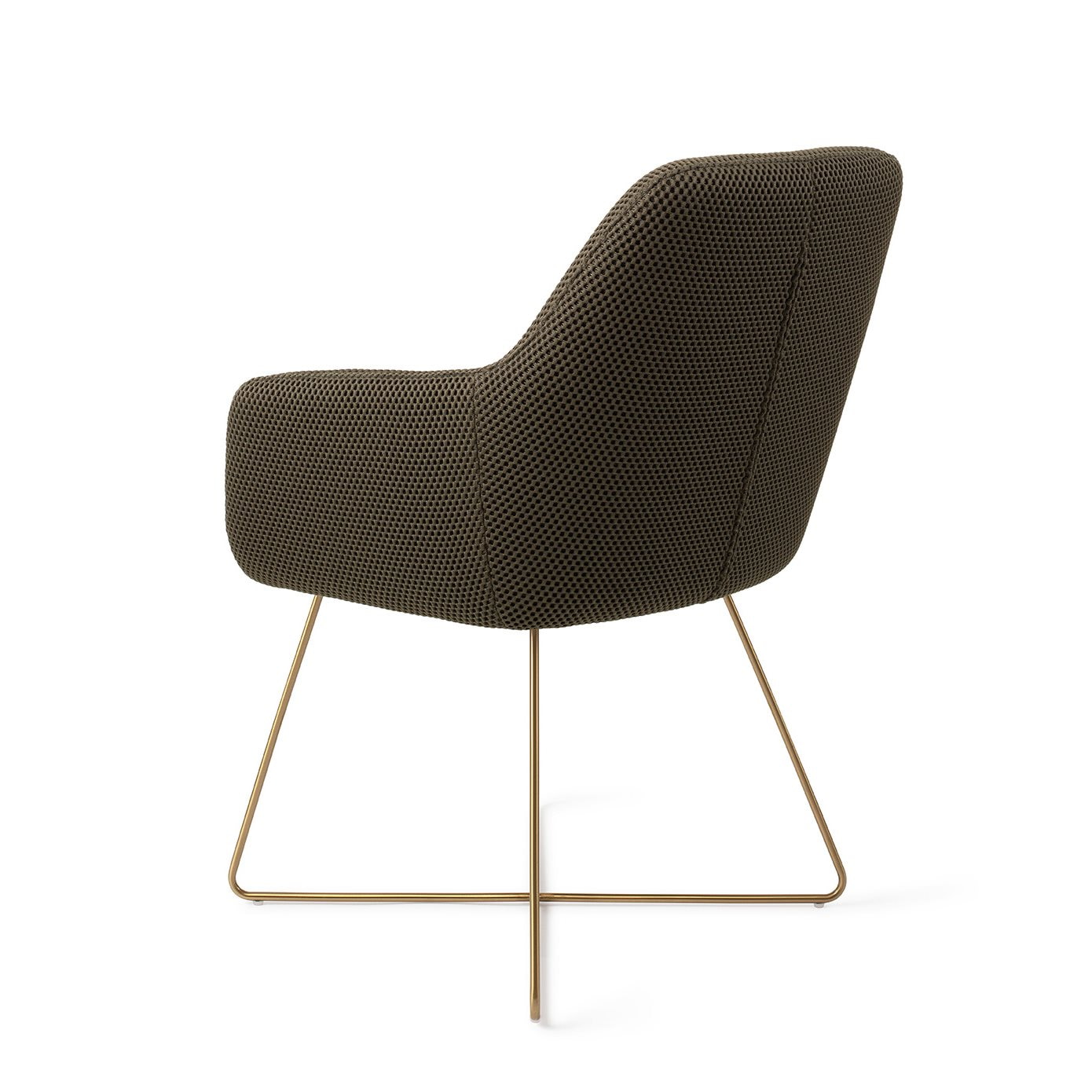Jesper Home Eetkamerstoel 'Hiroo' Cross Gold, kleur Jungle Jewel