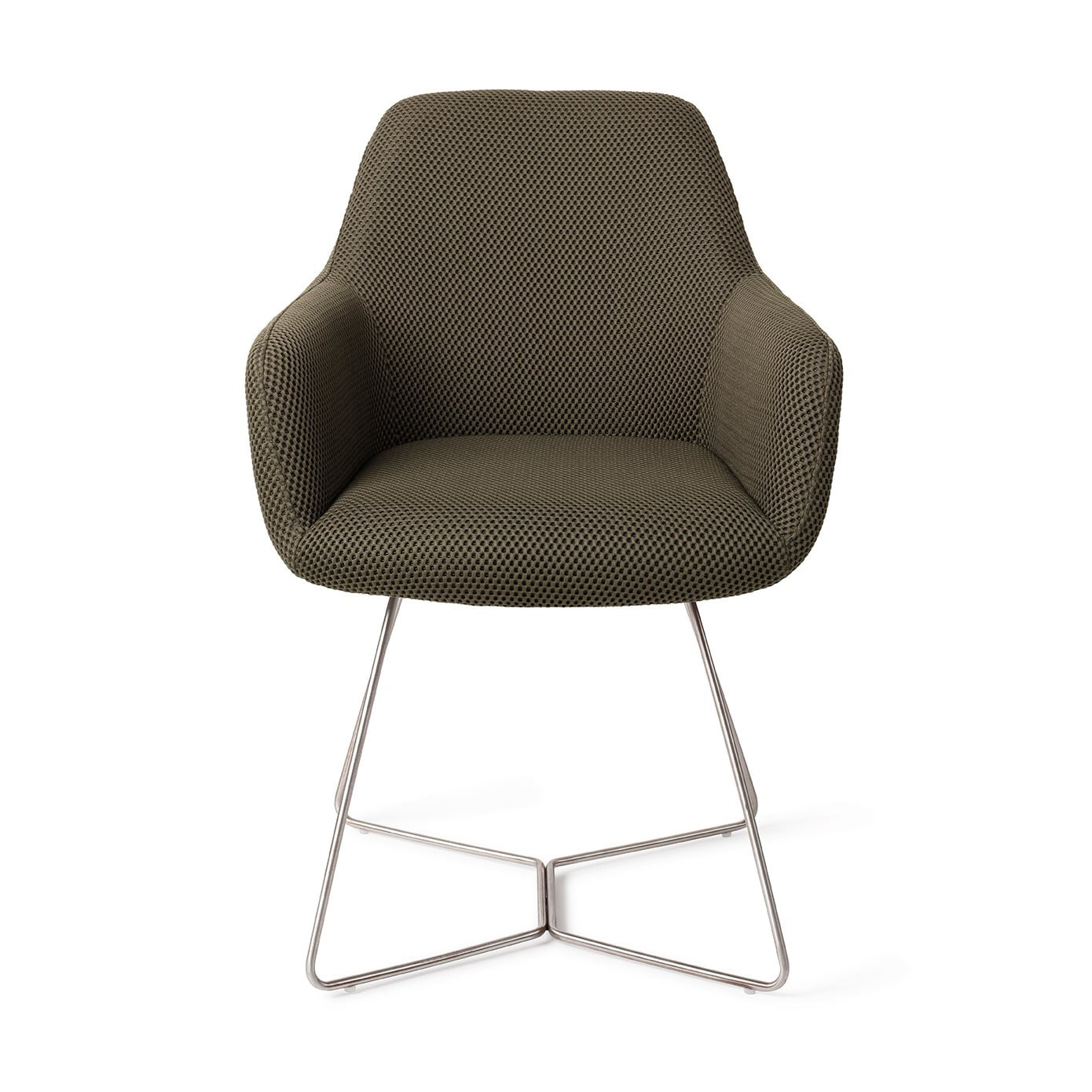 Jesper Home Eetkamerstoel 'Hiroo' Beehive Steel, kleur Jungle Jewel