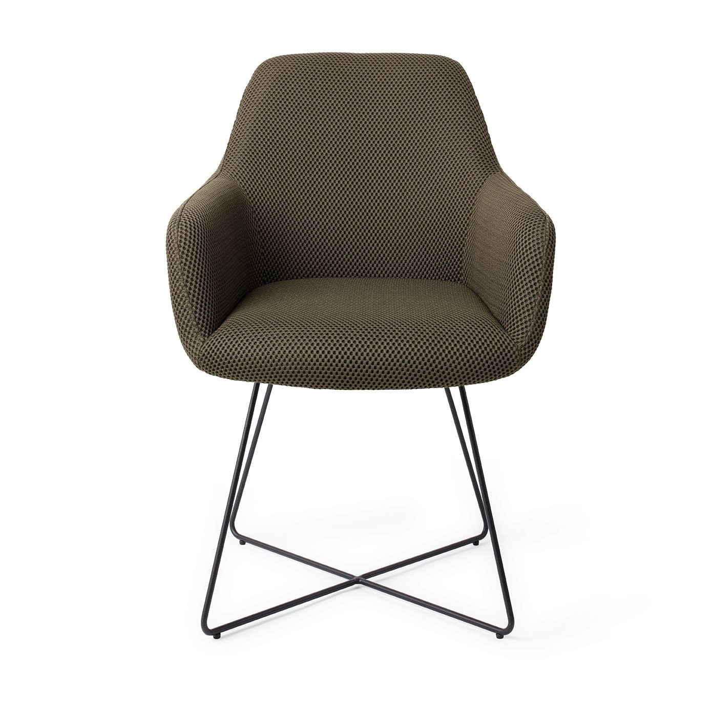Jesper Home Eetkamerstoel 'Hiroo' Cross Black, kleur Jungle Jewel