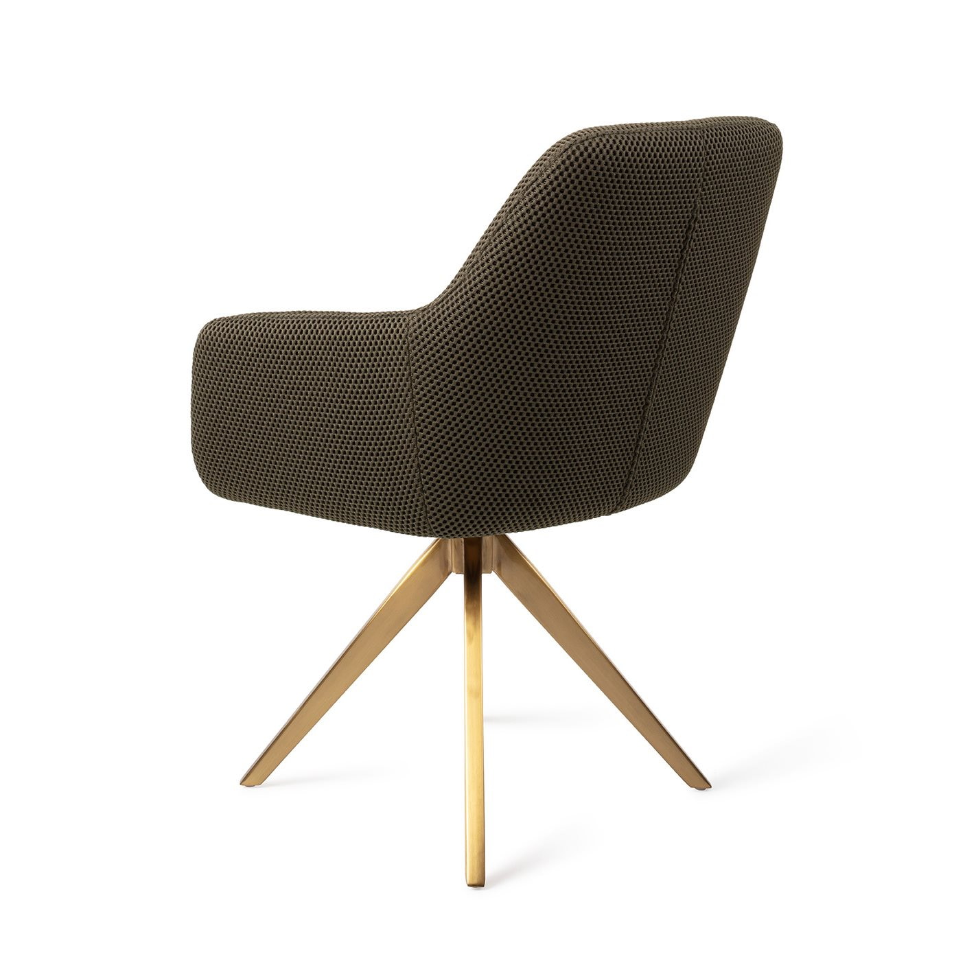 Jesper Home Eetkamerstoel 'Hiroo' Draaibaar, Turn Gold, kleur Jungle Jewel