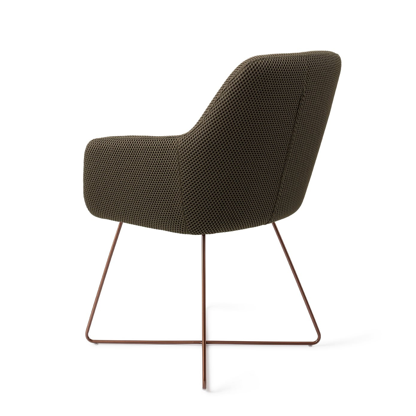Jesper Home Eetkamerstoel 'Hiroo' Cross Rose, kleur Jungle Jewel