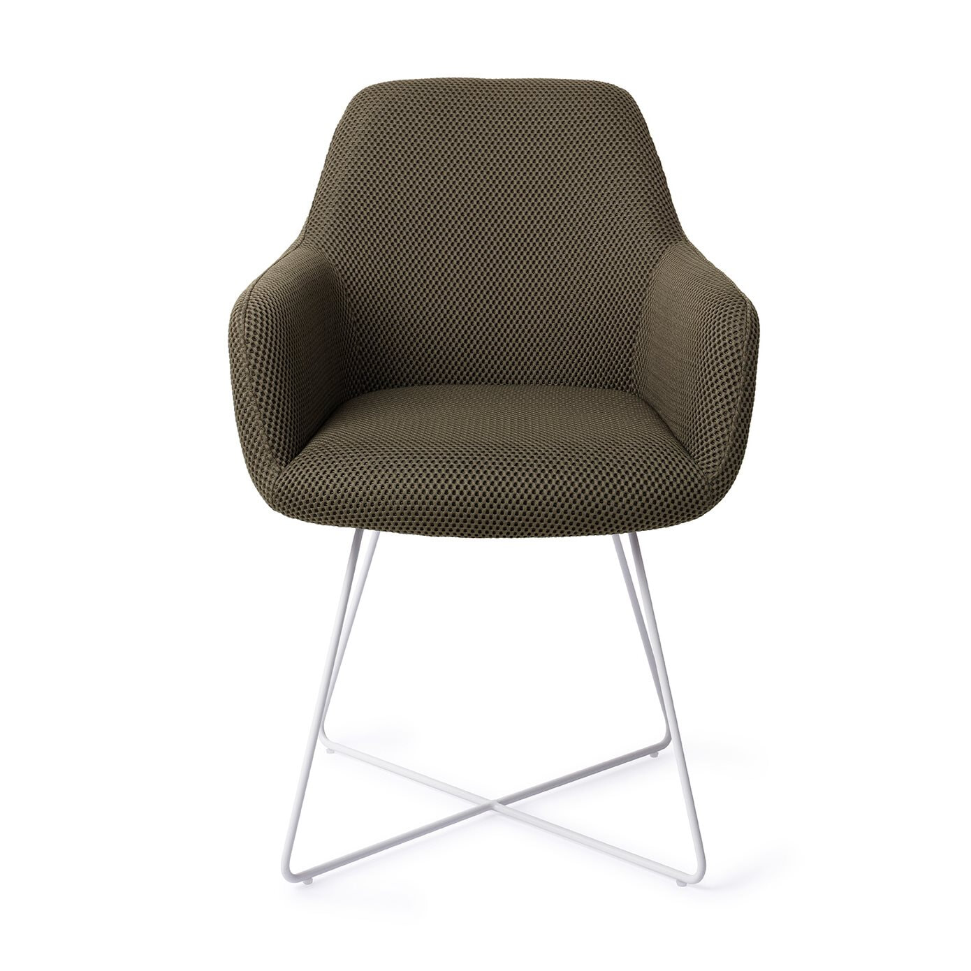 Jesper Home Eetkamerstoel 'Hiroo' Cross White, kleur Jungle Jewel