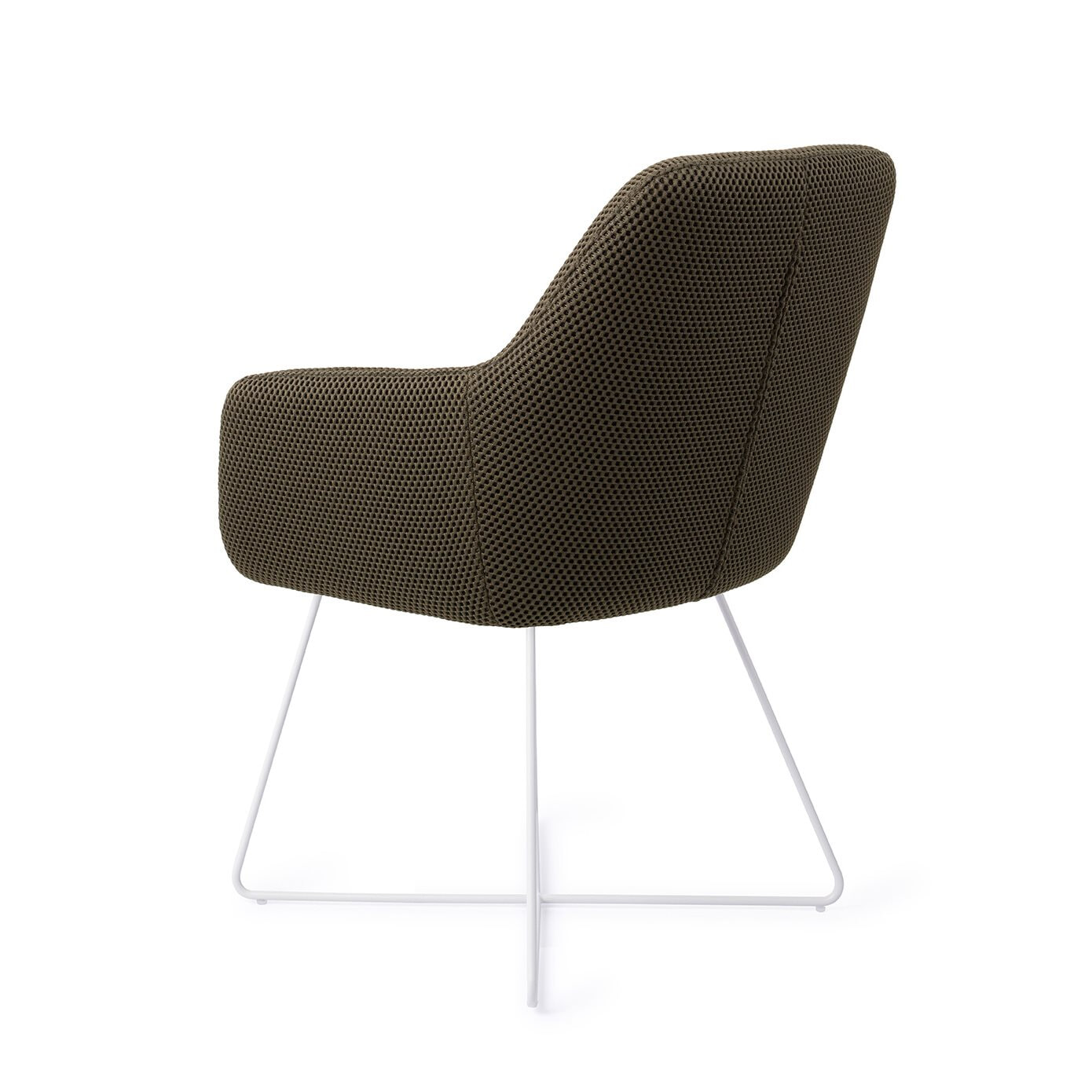 Jesper Home Eetkamerstoel 'Hiroo' Cross White, kleur Jungle Jewel