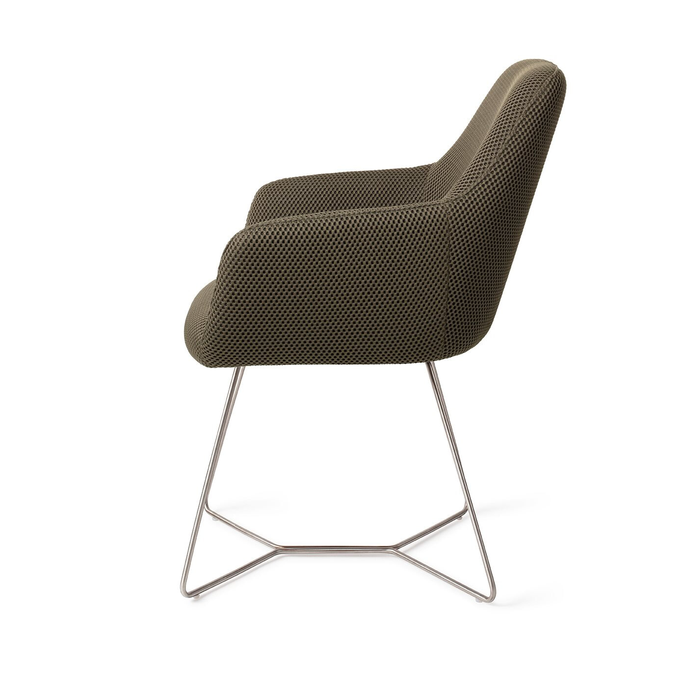 Jesper Home Eetkamerstoel 'Hiroo' Beehive Steel, kleur Jungle Jewel