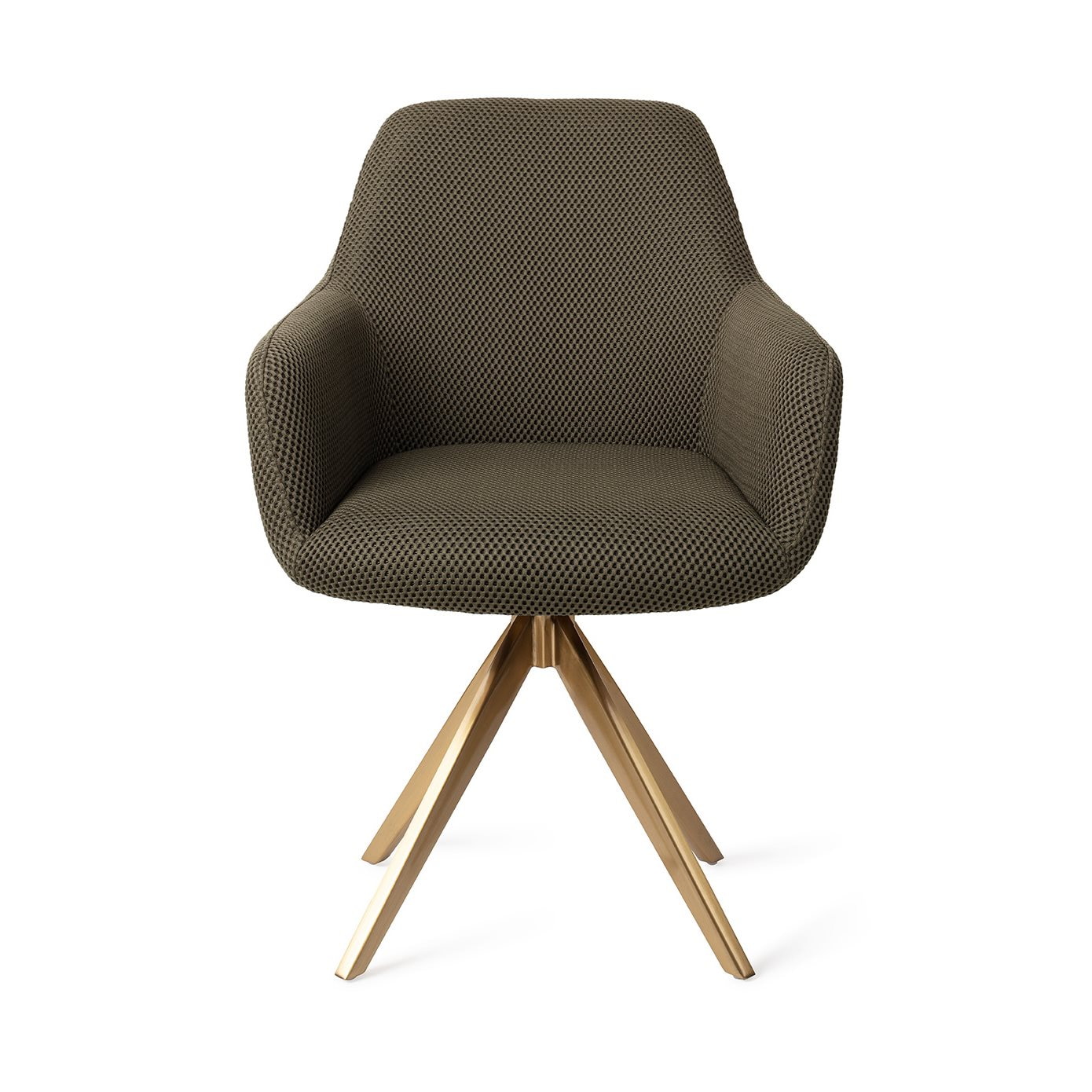 Jesper Home Eetkamerstoel 'Hiroo' Draaibaar, Turn Gold, kleur Jungle Jewel