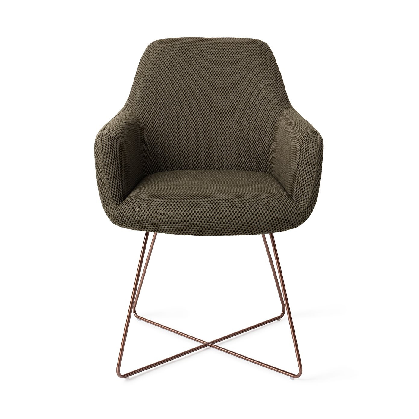 Jesper Home Eetkamerstoel 'Hiroo' Cross Rose, kleur Jungle Jewel