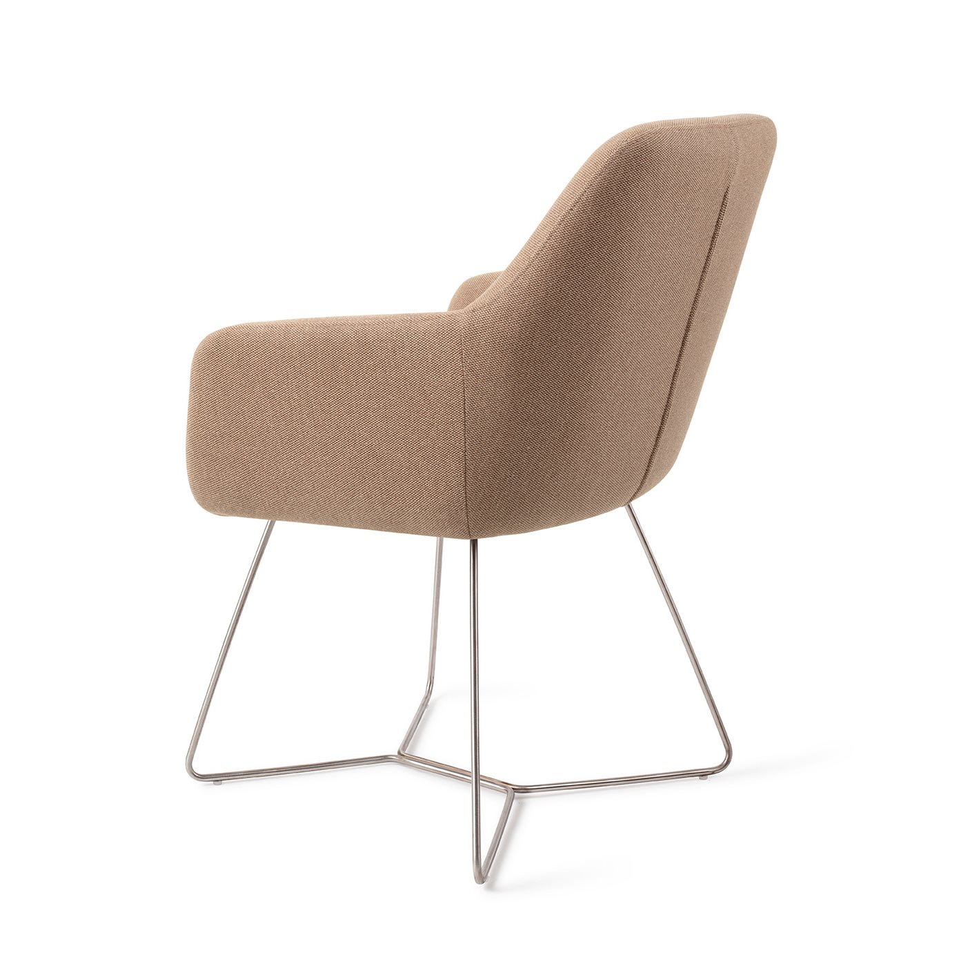 Jesper Home Eetkamerstoel 'Hiroo' Beehive Steel, kleur Whisper Wheat