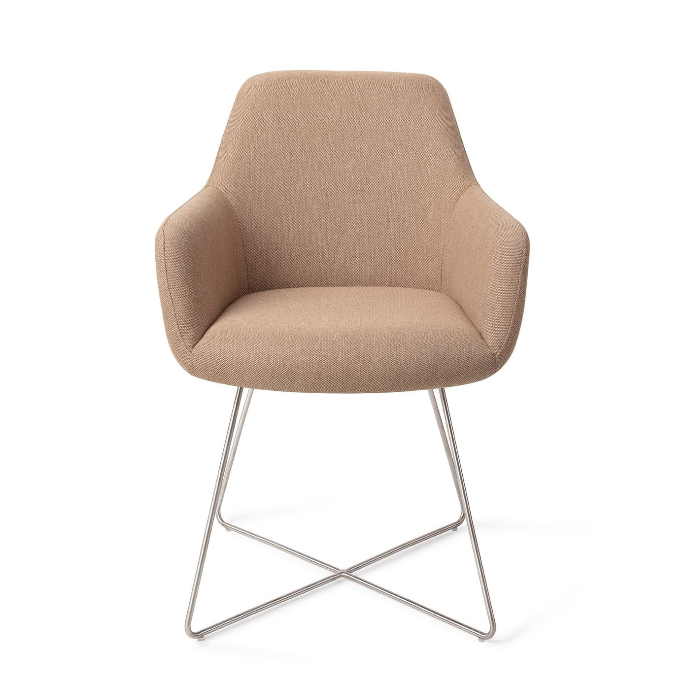 Jesper Home Eetkamerstoel 'Hiroo' Cross Steel, kleur Whisper Wheat