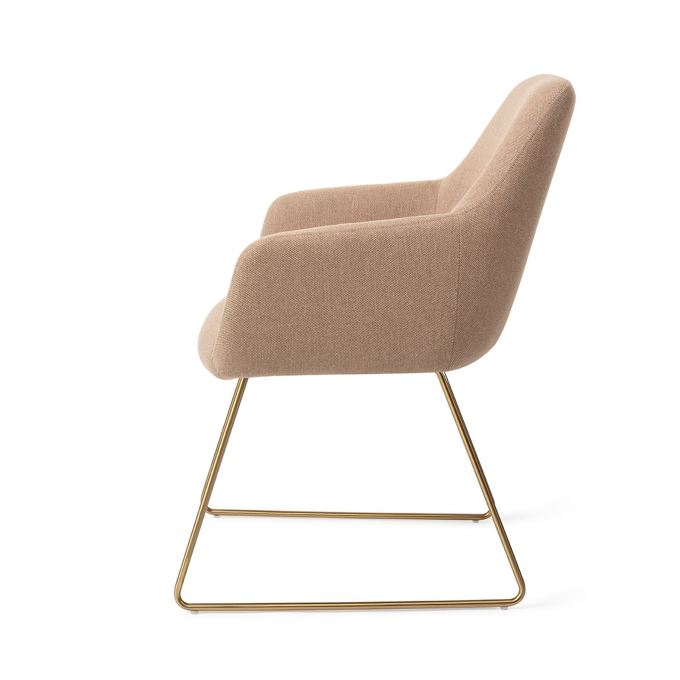 Jesper Home Eetkamerstoel 'Hiroo' Slide Gold, kleur Whisper Wheat