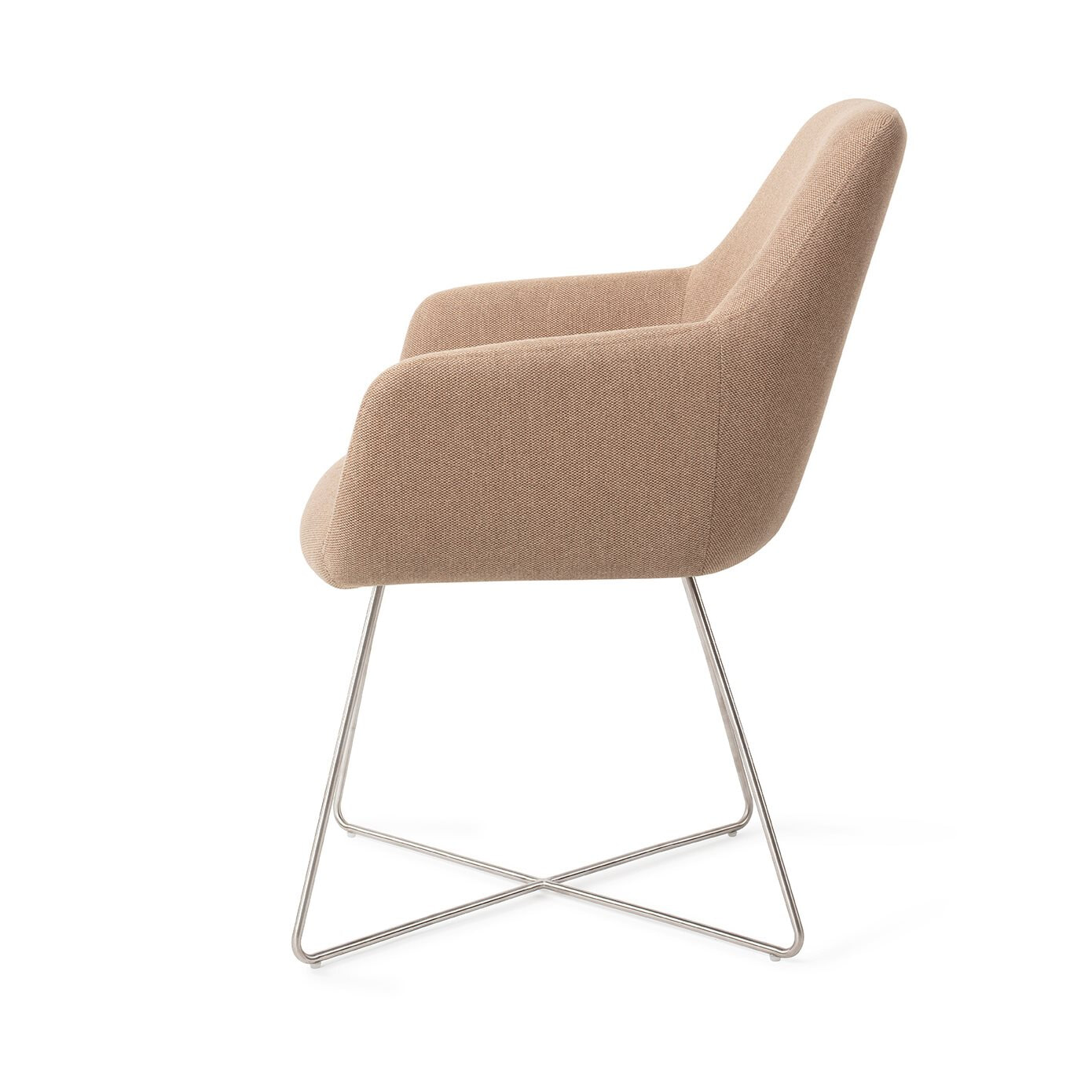 Jesper Home Eetkamerstoel 'Hiroo' Cross Steel, kleur Whisper Wheat