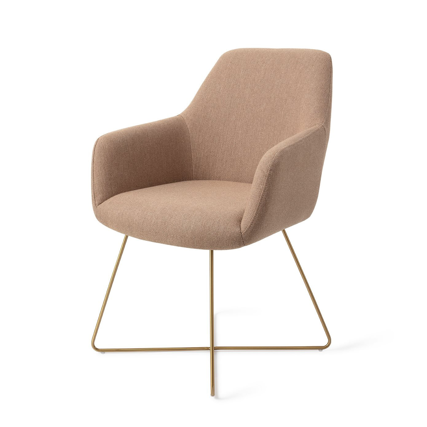 Jesper Home Eetkamerstoel 'Hiroo' Cross Gold, kleur Whisper Wheat