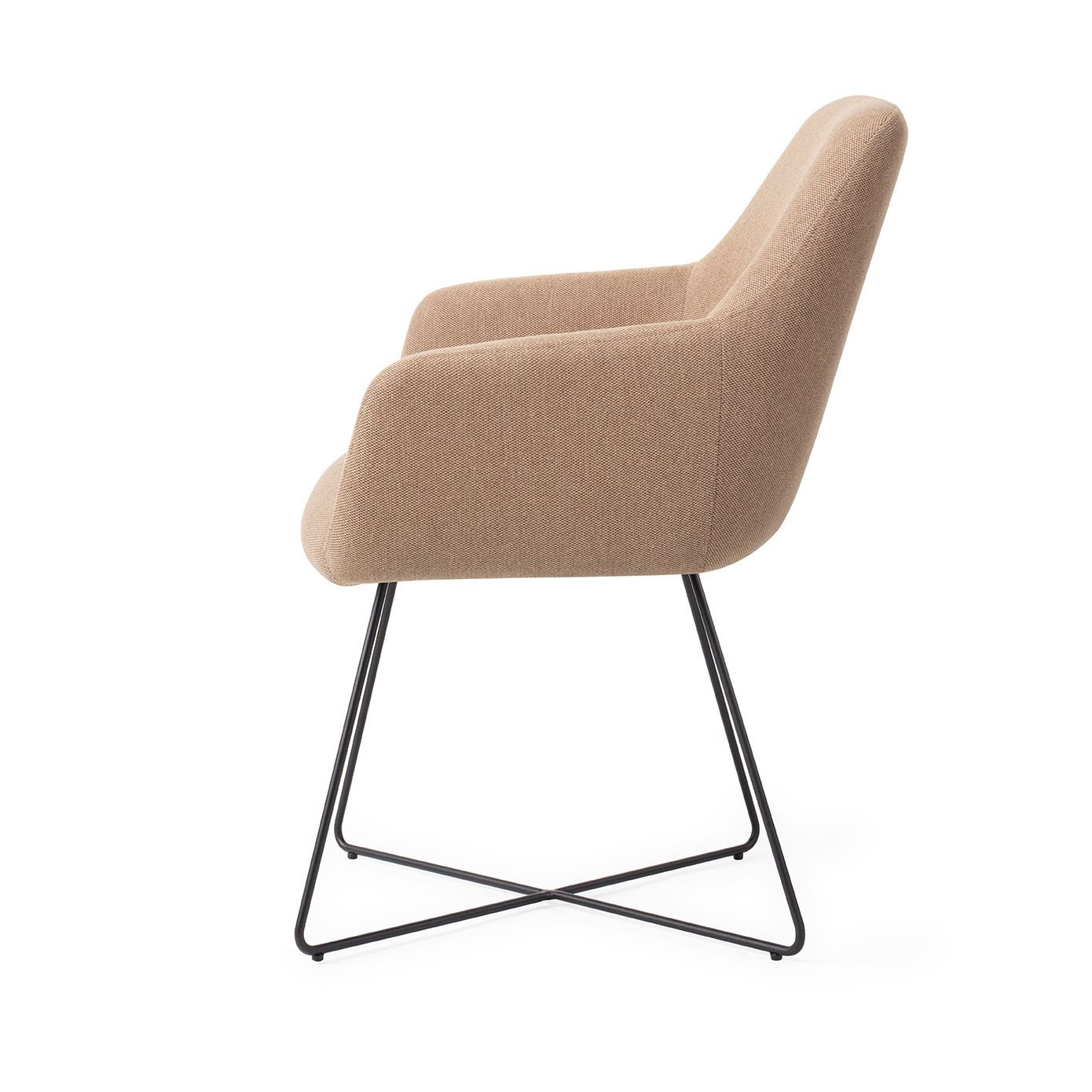 Jesper Home Eetkamerstoel 'Hiroo' Cross Black, kleur Whisper Wheat