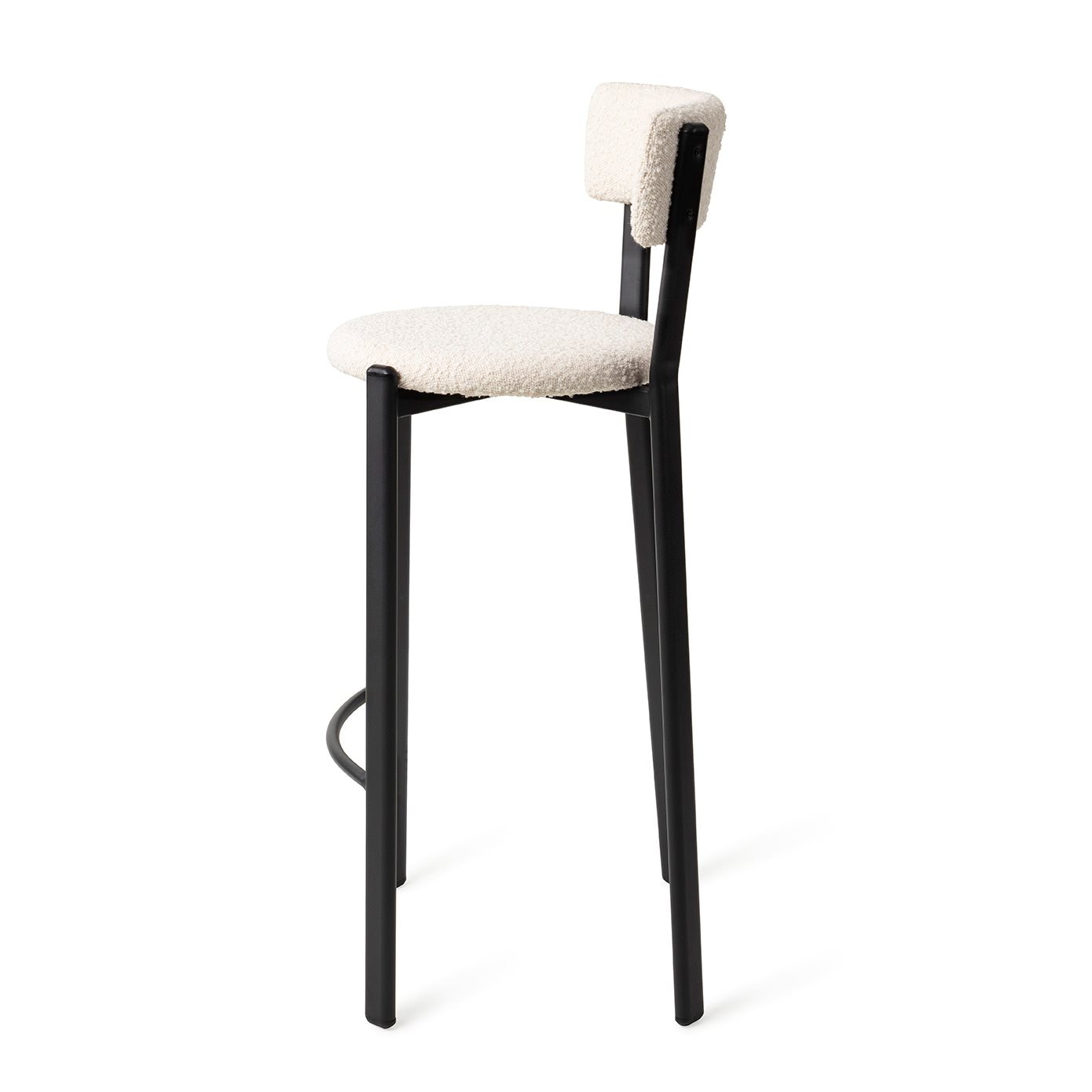Jesper Home Barkruk 'Obu' Bouclé, kleur Icing on the Cake (zithoogte 75cm)