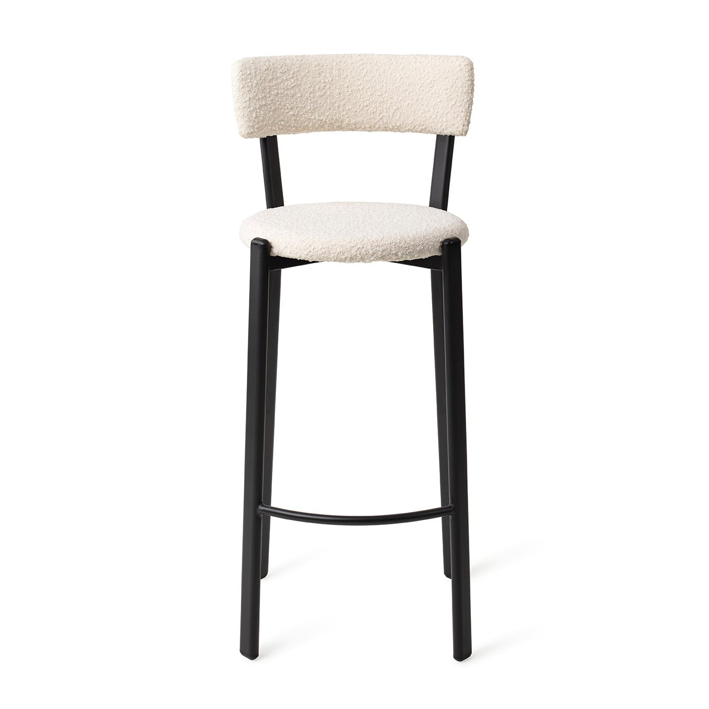 Jesper Home Barkruk 'Obu' Bouclé, kleur Icing on the Cake (zithoogte 75cm)