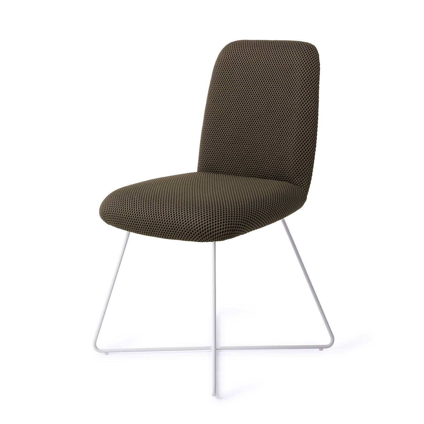 Jesper Home Eetkamerstoel 'Taiwa' Cross White, kleur Jungle Jewel