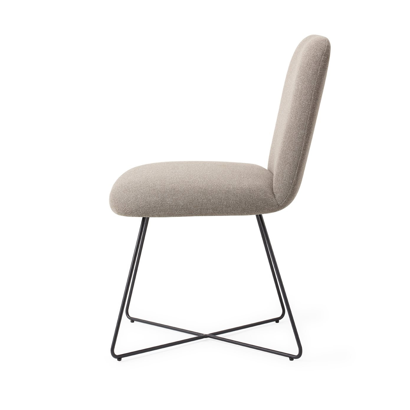 Jesper Home Eetkamerstoel 'Taiwa' Cross Black, kleur Foggy Fusion
