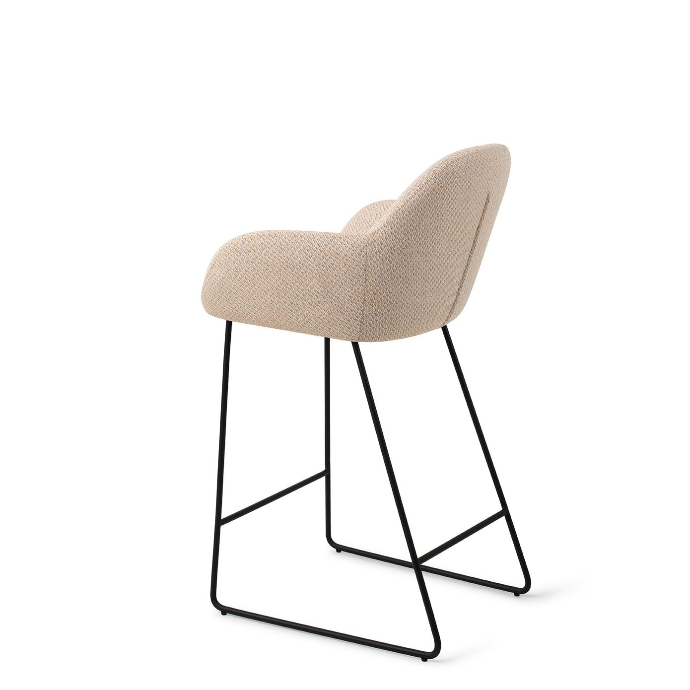 Jesper Home Barkruk 'Kushi' Slide Black, kleur Trouty Tinge (zithoogte 67cm)