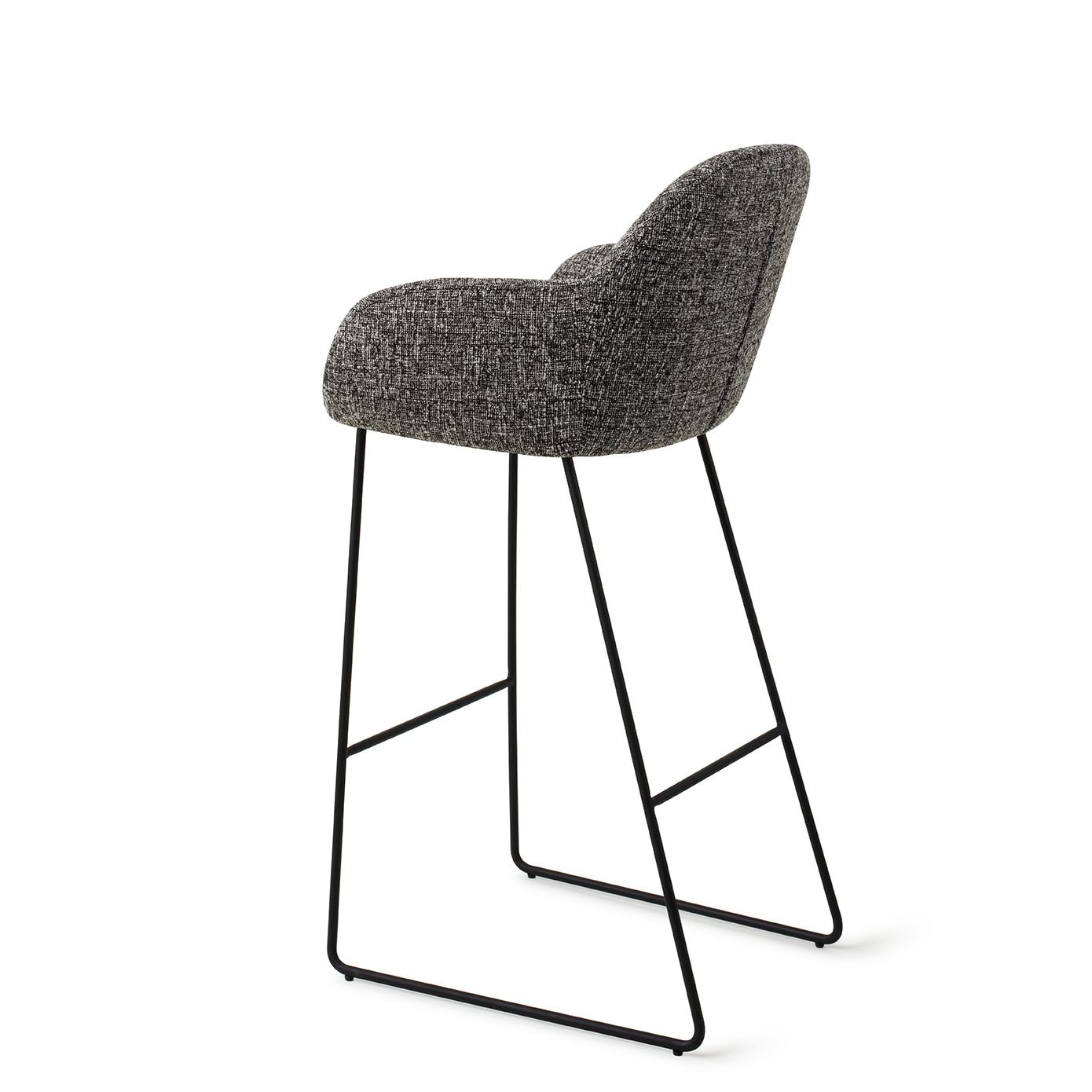 Jesper Home Barkruk 'Kushi' Slide Black, kleur Skyfall (zithoogte 77cm)