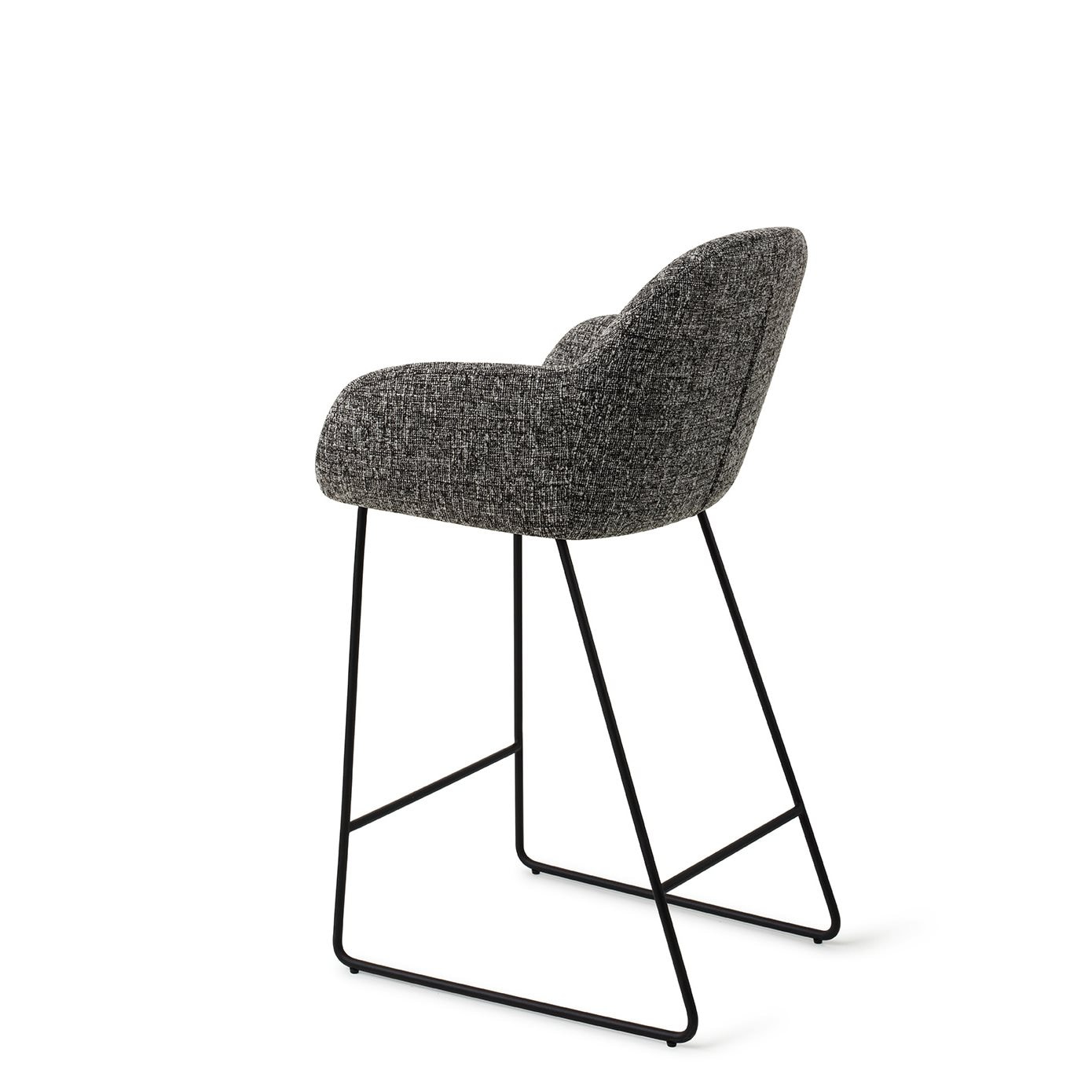 Jesper Home Barkruk 'Kushi' Slide Black, kleur Skyfall (zithoogte 67cm)