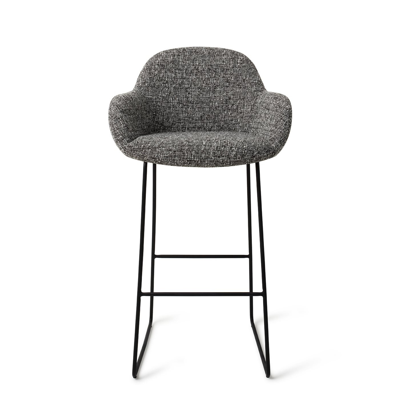 Jesper Home Barkruk 'Kushi' Slide Black, kleur Skyfall (zithoogte 77cm)