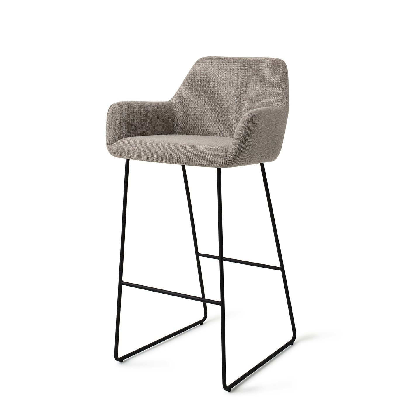 Jesper Home Barkruk Hiroo Slide Black - Foggy Fusion (zithoogte 75cm)