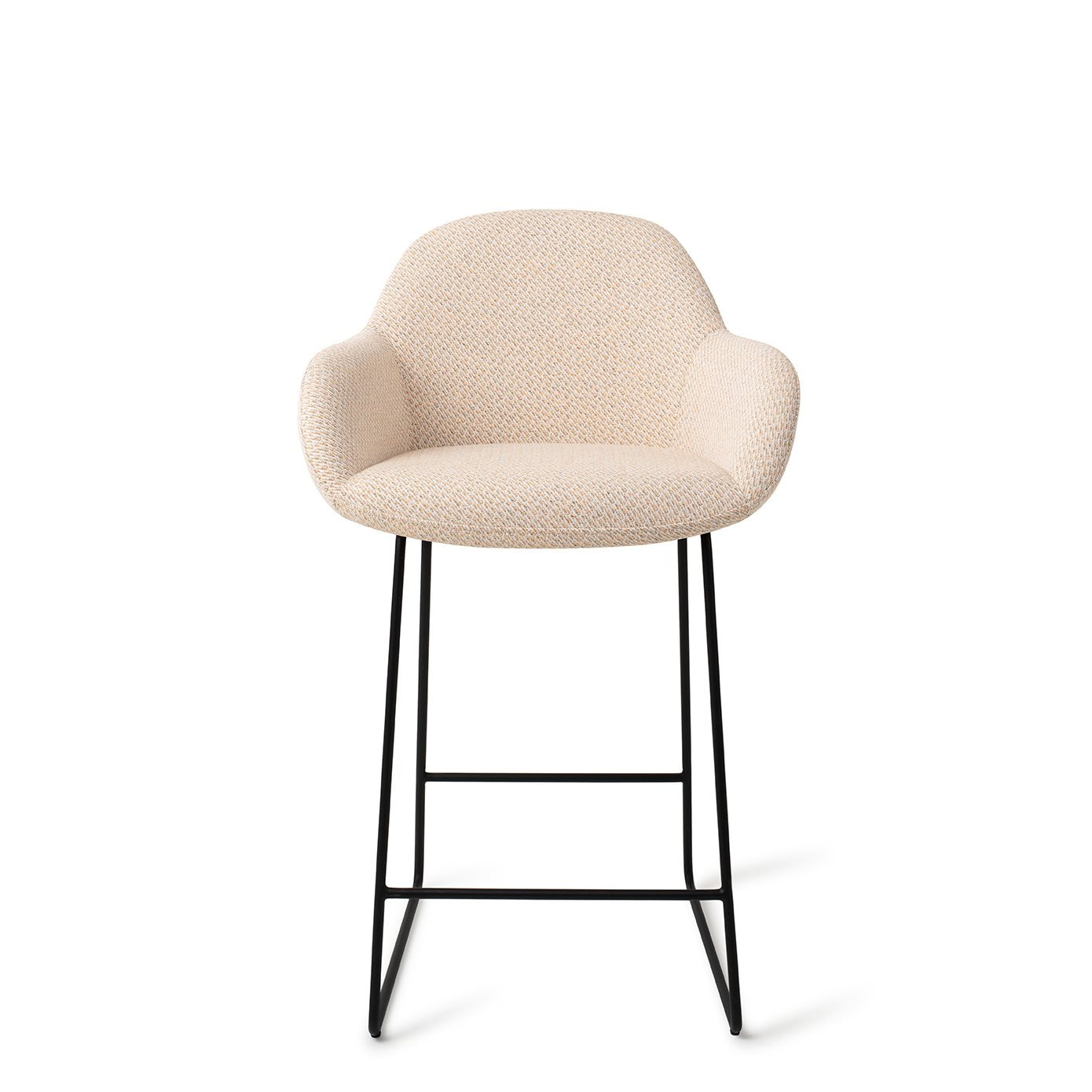 Jesper Home Barkruk 'Kushi' Slide Black, kleur Trouty Tinge (zithoogte 67cm)