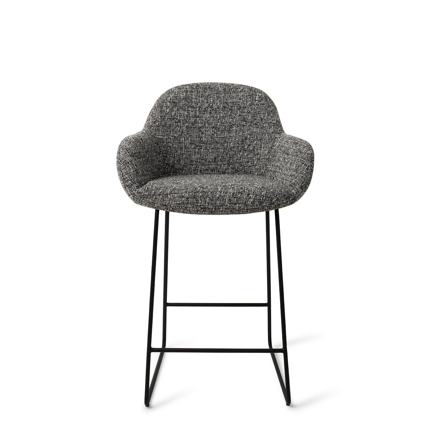 Jesper Home Barkruk 'Kushi' Slide Black, kleur Skyfall (zithoogte 67cm)